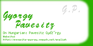 gyorgy pavesitz business card